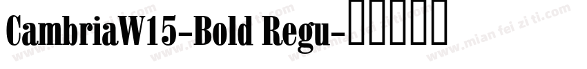 CambriaW15-Bold Regu字体转换